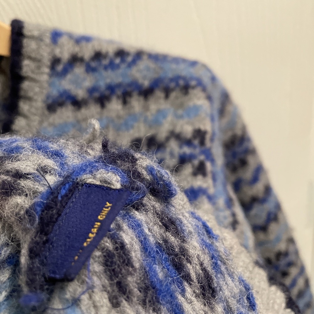 VTG Brooks Brothers Wool Knit Faire Isle Snowflake V Neck Pullover Sweater XL - Picture 6 of 10